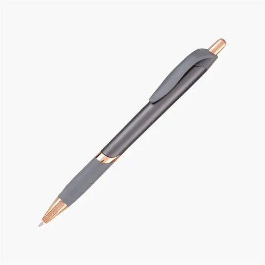 Kamry Retractable Ballpoint Pen with Rubber Grip — view 4