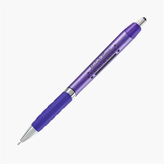 Metallic Blair Retractable Ballpoint Pen with Rubber Grip — view 2