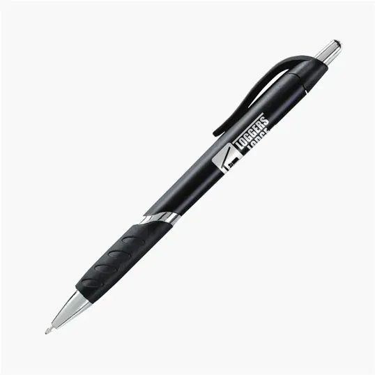 Metallic Blair Retractable Ballpoint Pen with Rubber Grip — view 5