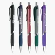 Metallic Blair Retractable Ballpoint Pen with Rubber Grip