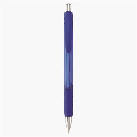 Metro Retractable Ballpoint Pen with Rubber Grip — view 2