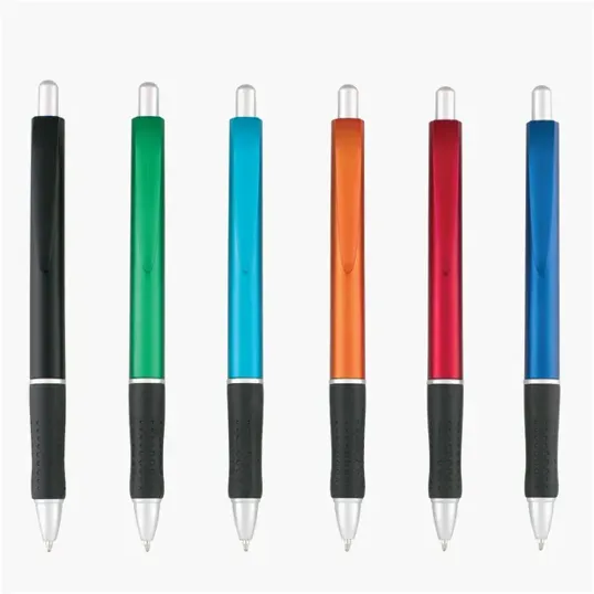 Metallic Zling Ballpoint Pen with Rubber Grip — view 2