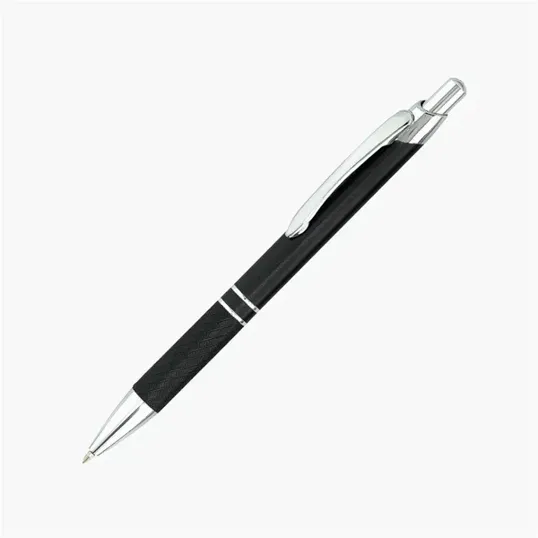 Nova Metal Retractable Ballpoint Pen with Chrome Accents — view 2