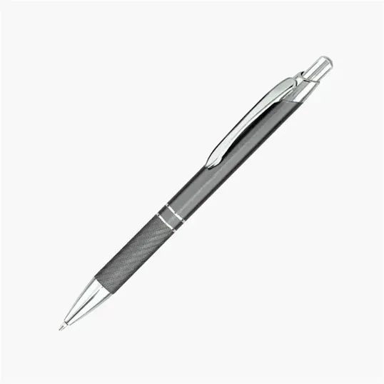 Nova Metal Retractable Ballpoint Pen with Chrome Accents — view 4