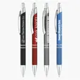 Nova Metal Retractable Ballpoint Pen with Chrome Accents
