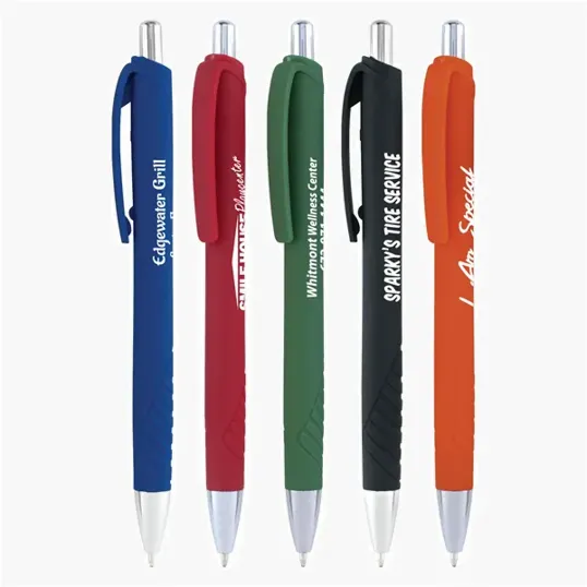 Safari Retractable Ballpoint Pen with Soft-Touch Barrel