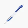 Wedge Retractable Ballpoint Pen with Colored Grip and Clip — view 3