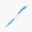Wedge Retractable Ballpoint Pen with Colored Grip and Clip — view 5