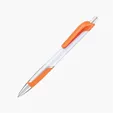 Wedge Retractable Ballpoint Pen with Colored Grip and Clip — view 6