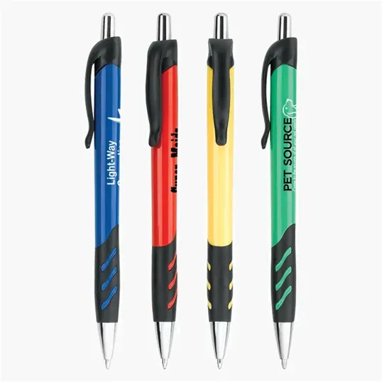 Wizard Retractable Ballpoint Pen with Rubber Grip