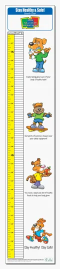 Stay Healthy & Safe Children's Growth Chart, 5 Feet