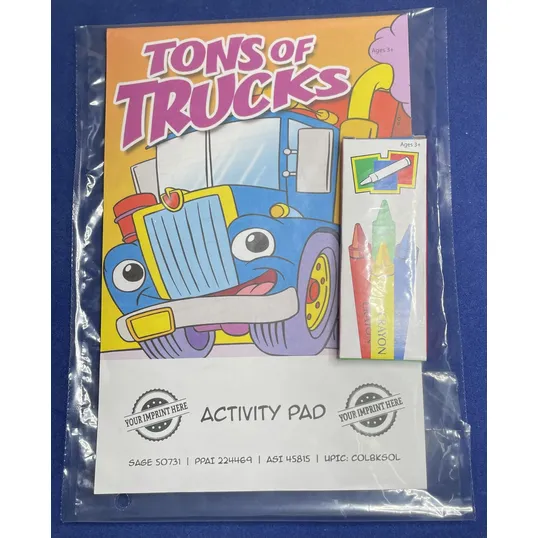 Tons of Trucks Activity Pad Fun Pack with Crayons