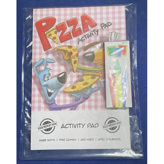 Pizza Activity Pad Fun Pack with Crayons