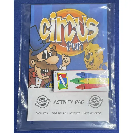 Circus Fun Activity Pad Set with Crayons