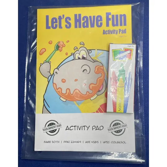 Let's Have Fun Activity Pad Fun Pack with Crayons