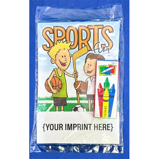 Sports Fun Activity Pad Set with Crayons
