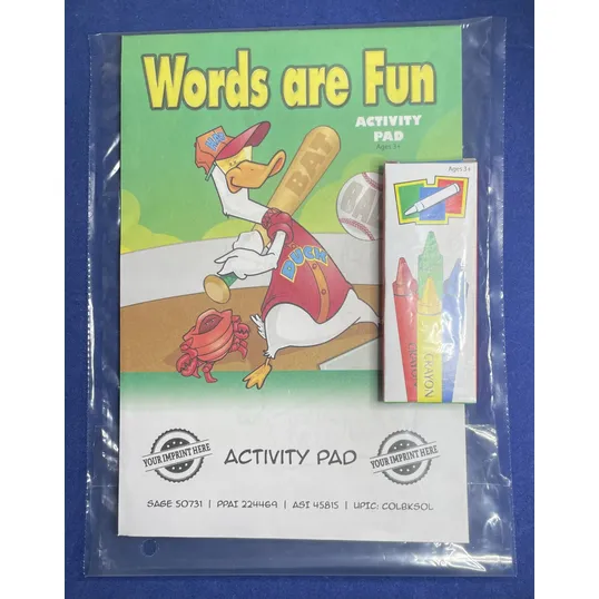 Words are Fun Activity Pad Fun Pack with Crayons