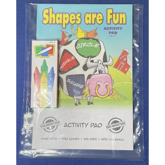 Shapes are Fun Activity Pad Fun Pack with Crayons