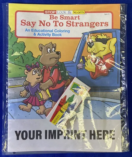 Be Smart, Say No to Strangers Coloring Book Fun Pack