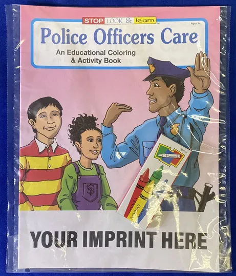 Police Officers Care Coloring Book Fun Pack with Crayons