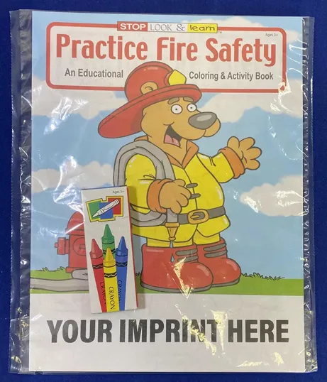 Practice Fire Safety Coloring Book and Crayon Fun Pack