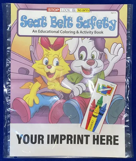Seat Belt Safety Coloring Book Fun Pack