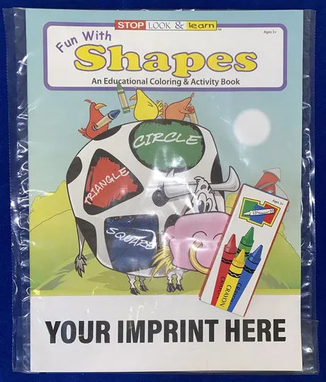 Fun With Shapes Coloring Book Fun Pack with Crayons