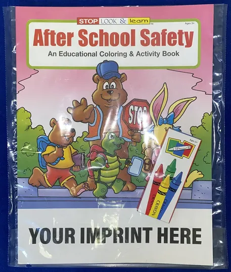 After School Safety Coloring Book Fun Pack with Crayons