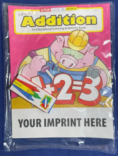 Fun With Addition Coloring Book Fun Pack with Crayons