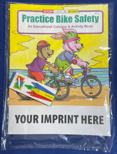 Practice Bike Safety Coloring Book Fun Pack with Crayons
