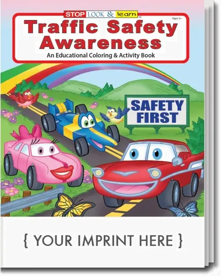 Traffic Safety Awareness Coloring & Activity Book, 16 Pages