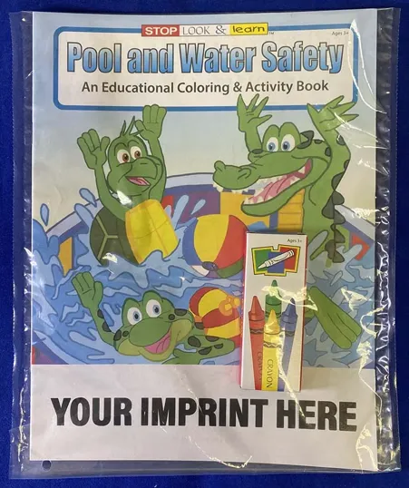 Pool and Water Safety Coloring Book Fun Pack