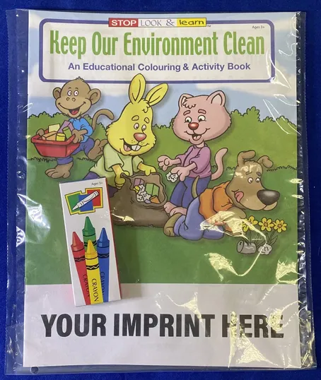 Keep Our Environment Clean Coloring Book Fun Pack with Crayons
