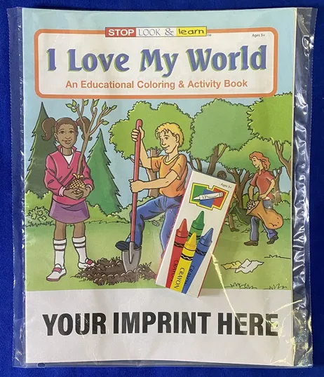 I Love My World Coloring Book Fun Pack with Crayons