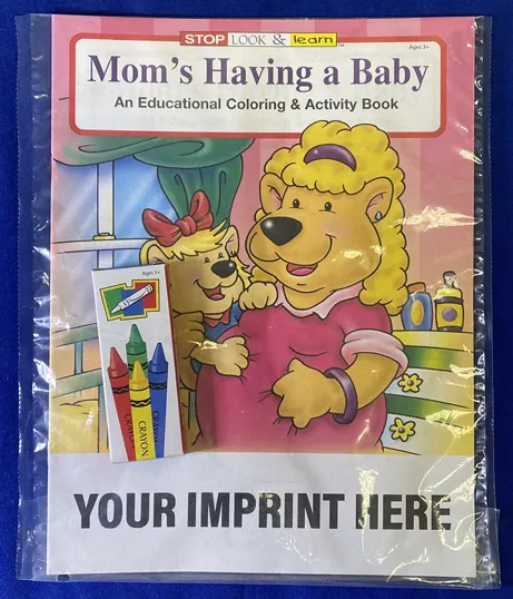 Mom's Having a Baby Coloring Book Fun Pack with Crayons