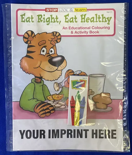 Eat Right, Eat Healthy Coloring Book Fun Pack with Crayons