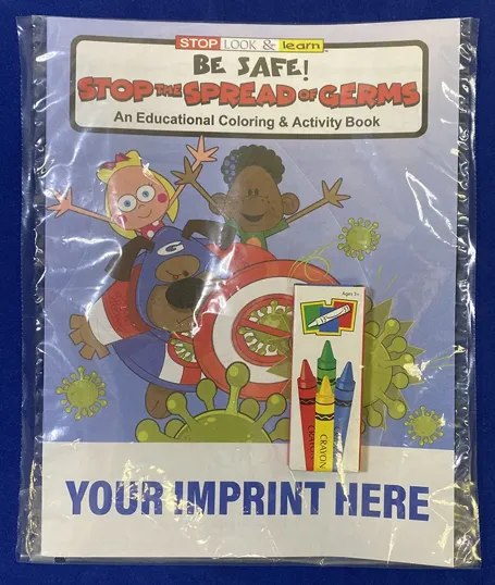 Be Safe: Stop the Spread of Germs Coloring Book Fun Pack