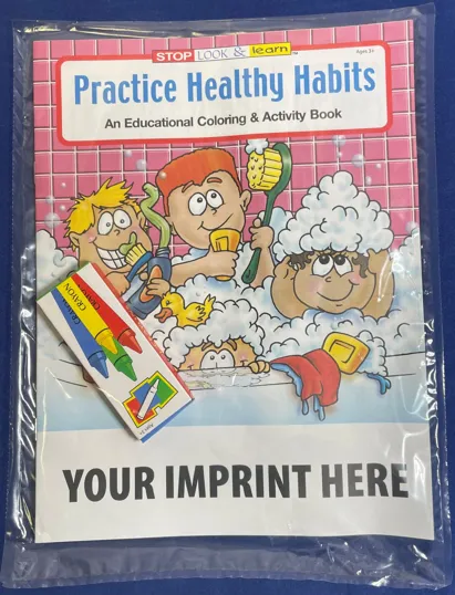 Practice Healthy Habits Coloring Book Fun Pack with Crayons