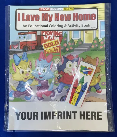 I Love My New Home Coloring Book Fun Pack