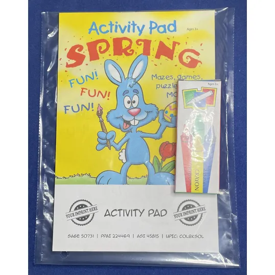 Spring Activity Pad Fun Pack with Crayons