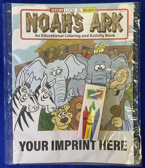 Noah's Ark Coloring Book Fun Pack with Crayons
