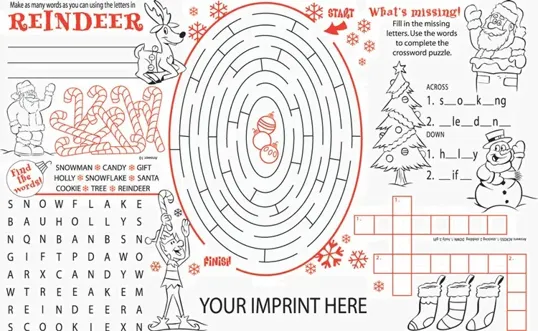 Christmas Placemat and Activity Poster