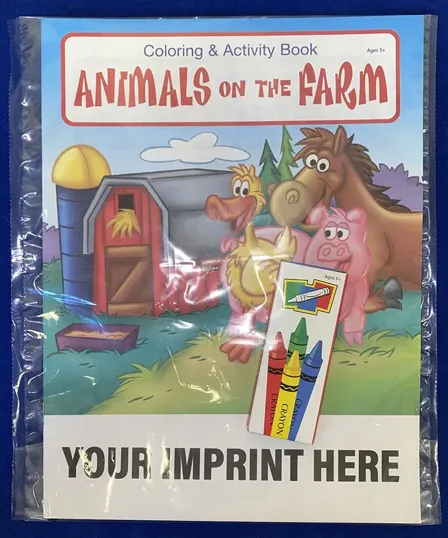 Animals on the Farm Coloring Book Fun Pack