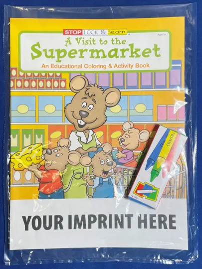 A Visit to the Supermarket Coloring Book Fun Pack