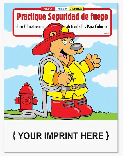 Practice Fire Safety Spanish Coloring & Activity Book