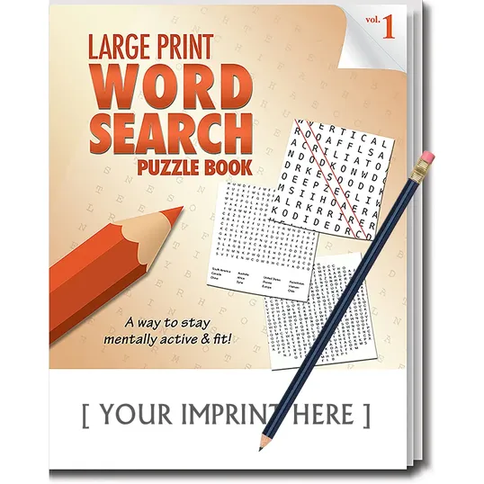 Large Print Word Search Puzzle Book with Pencil