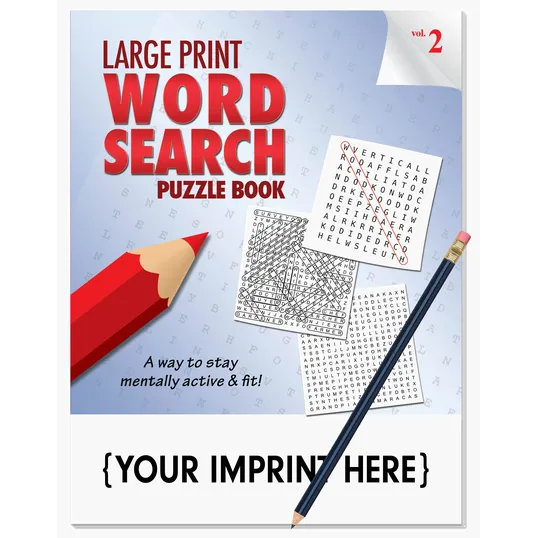 Large Print Word Search Puzzle Book with Pencil, Volume 2