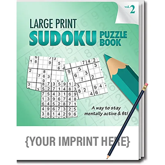 Large Print Sudoku Puzzle Book, Volume 2, with Pencil