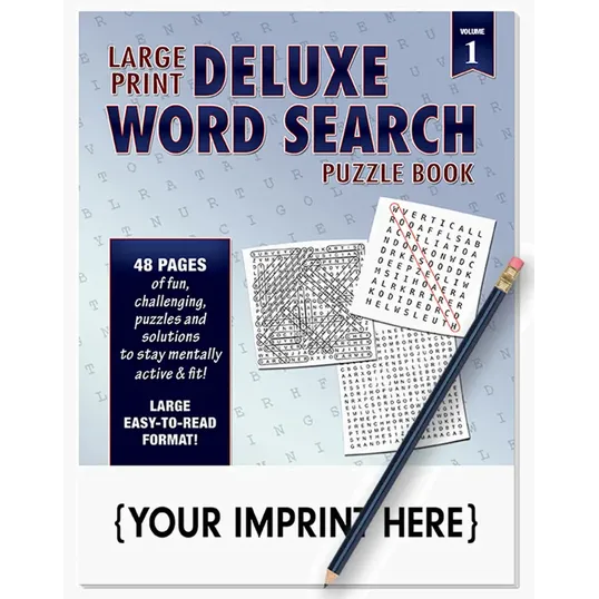 Deluxe Word Search Puzzle Book Pack with Pencil