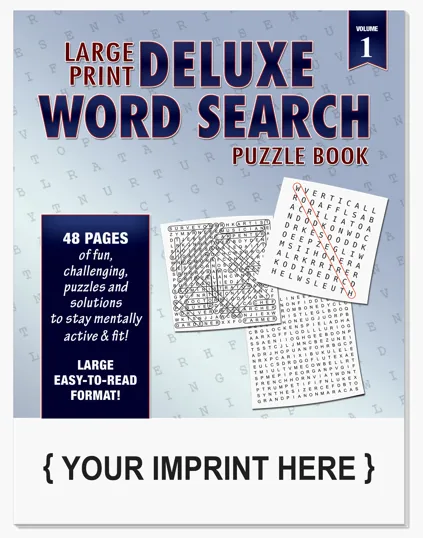Deluxe Word Search Puzzle Book, Large Print